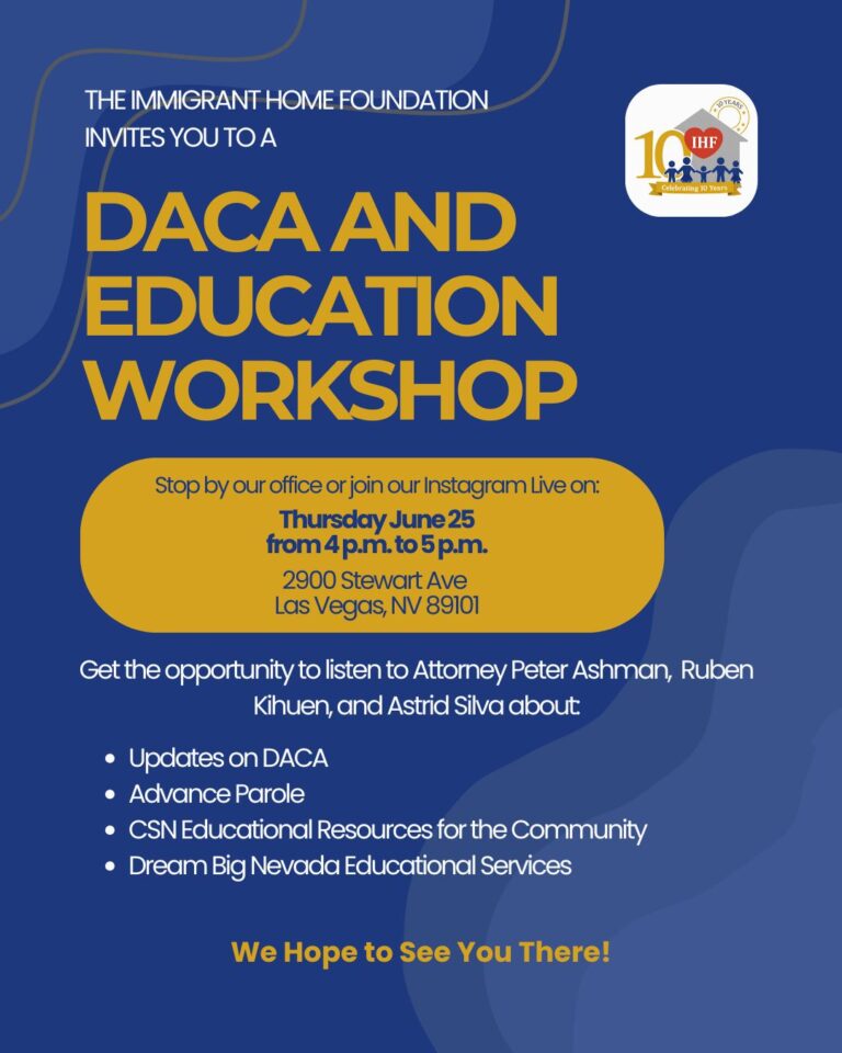 DACA and Educational Resources Workshop Flyer, June 2026 — Rafael Rivera Community Center