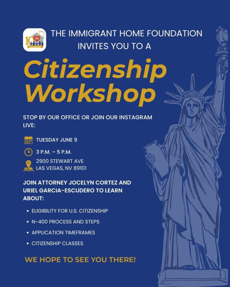 Citizenship Workshop Flyer, June 2026 — Rafael Rivera Community Center